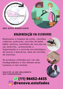 Renove Higienização em Estofados