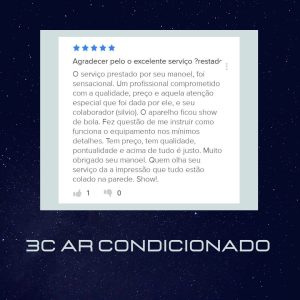 3c instalação e higienização de ar condicionado