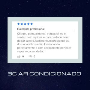 3c instalação e higienização de ar condicionado
